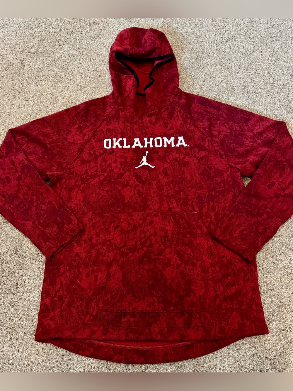 Jordan Red Hoodie with White Jumpman Logo